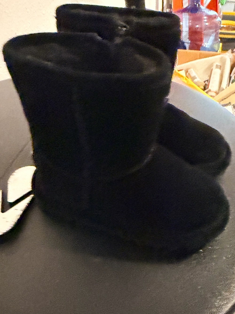 BearPaw Kids Black Plush Winter Boots